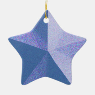 Ornement Étoile En Céramique Modèle personnalisable Blue Star Ornament