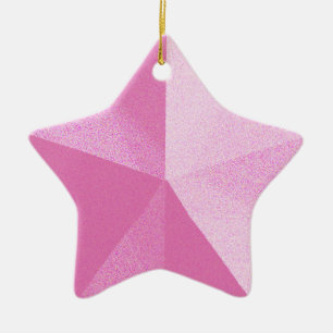 Ornement Étoile En Céramique Modèle personnalisable de l'ornement rose étoile
