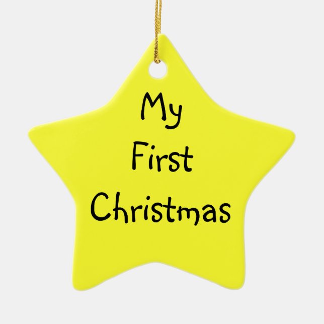 Ornement Étoile En Céramique Mon premier Noël (Devant)