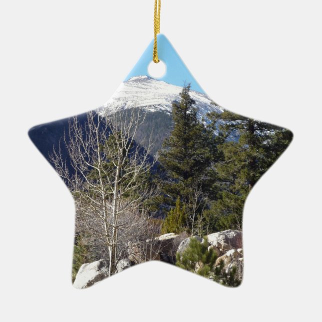 Ornement Étoile En Céramique Montagne du Colorado (Devant)