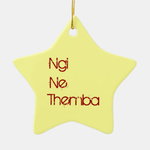 Ornement Étoile En Céramique Ne Themba de Ngi - j'ai l'espoir