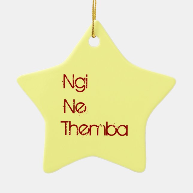 Ornement Étoile En Céramique Ne Themba de Ngi - j'ai l'espoir (Devant)