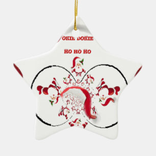 Ornement Étoile En Céramique Oki Dokie Père Noël !