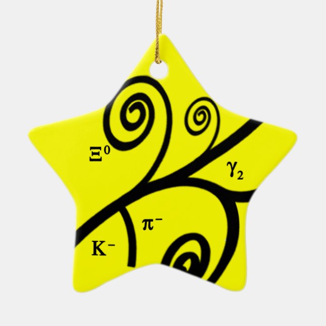 Ornement Étoile En Céramique Particules ! (Devant)