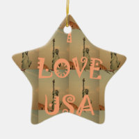 Patriotic Pop Art : "I Love USA" Graphisme Art Des