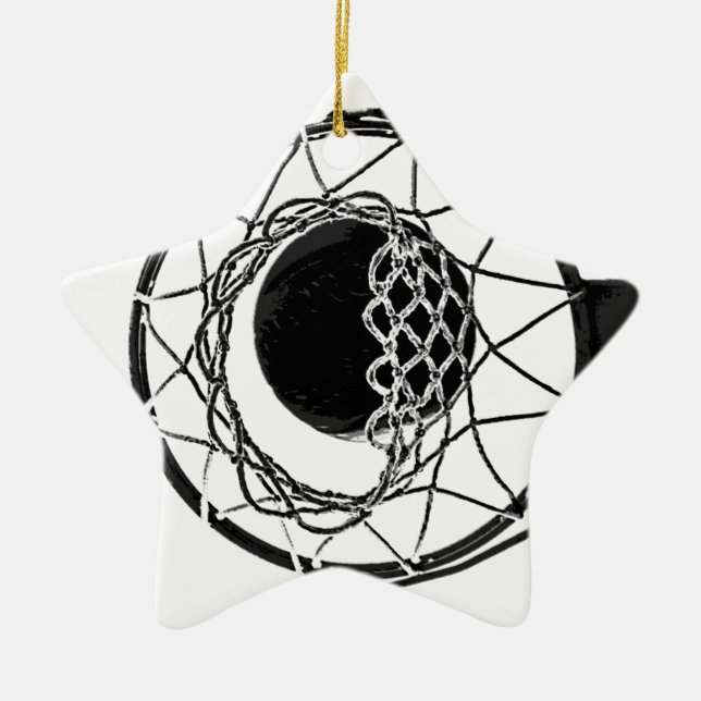 Ornement Étoile En Céramique Pop Art Basket (Devant)