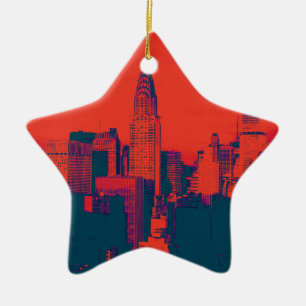 Ornement Étoile En Céramique Pop Style Rouge Retro Art New York City