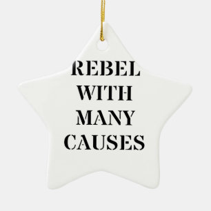 Ornement Étoile En Céramique Rebel avec de nombreuses causes
