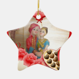 Ornement Étoile En Céramique Romantique Amour Coeur Art Imprimer