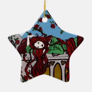 Ornement Étoile En Céramique Sommeil Rapunzel