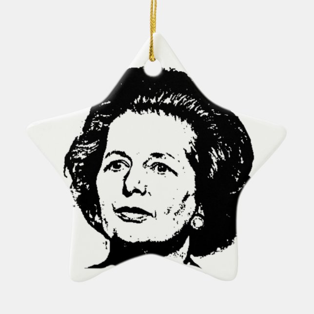 Ornement Étoile En Céramique Souvenirs de Margaret Thatcher (Devant)