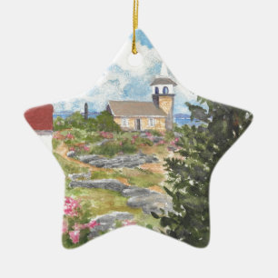 Ornement Étoile En Céramique Star Island Isles of Shoals NH Star Ornament