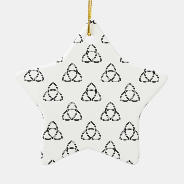 Ornement Étoile En Céramique Symbole Triquetra Vesica (Devant)