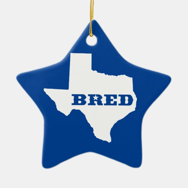Ornement Étoile En Céramique Texas Bred (Devant)
