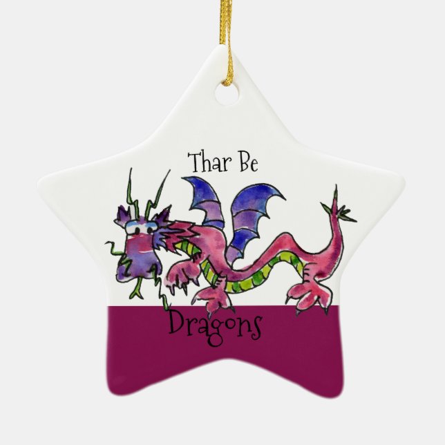 Ornement Étoile En Céramique Thare Be Dragons (Dos)