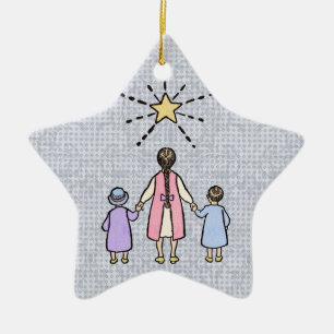 Ornement Étoile En Céramique Twinkle Little Star Vintage Nursery Rhyme