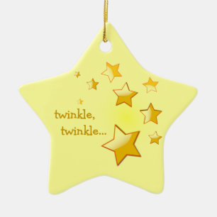 Ornement Étoile En Céramique Twinkle, Twinkle Star Ornament Jaune
