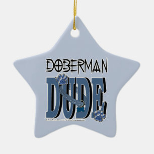 Ornement Étoile En Céramique TYPE de dobermann
