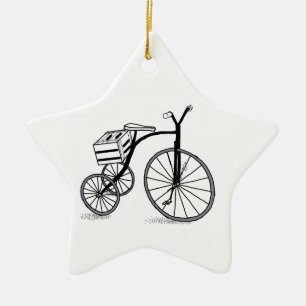 Ornement Étoile En Céramique Vélo sur 3 roues