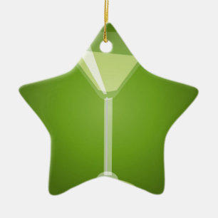 Ornement Étoile En Céramique Verre de Martini