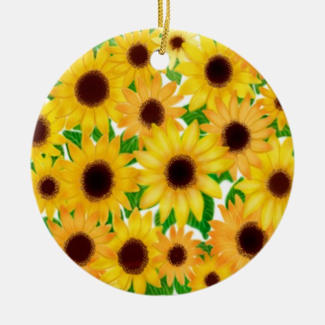 Ornement européen gai de tournesols (Devant)