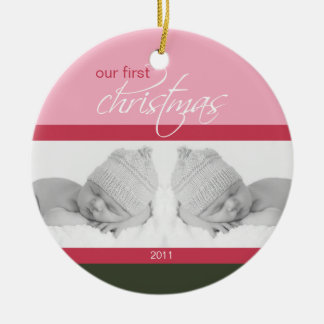 Ornement fait sur commande de ęr Noël de jumeaux