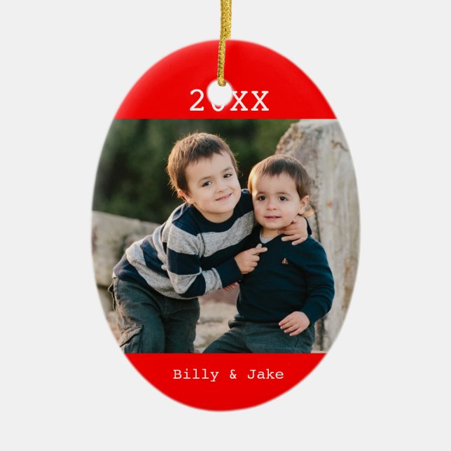 Ornement fait sur commande de Noël de photo (Devant)