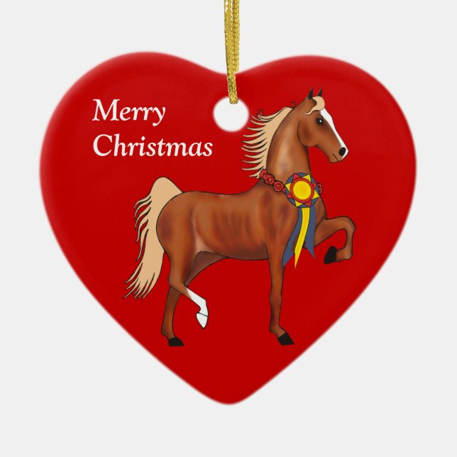 Ornement fait sur commande de Noël de Saddlebred (Devant)
