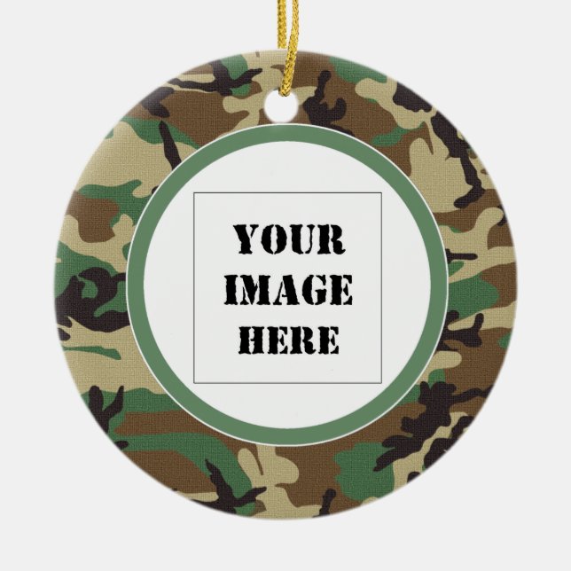 Ornement fait sur commande de photo de camouflage (Devant)