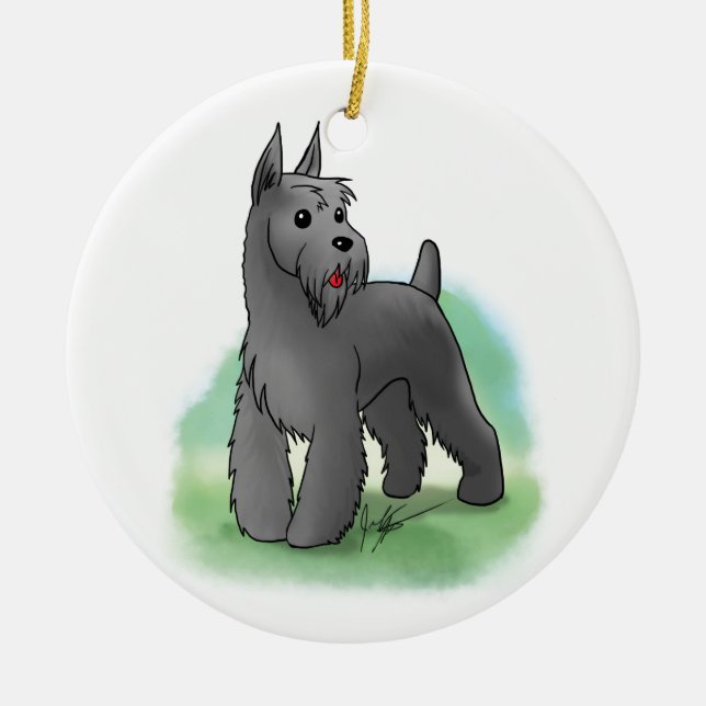 Ornement fait sur commande de Schnauzer (Devant)