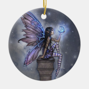 Ornement Fantastique de Fée de Lune Bleue