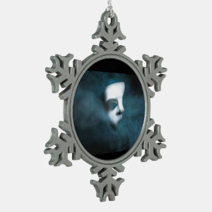 Ornement fantôme de flocon de neige de masque