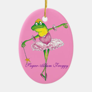 Ornement féerique de Froggy de prune de sucre