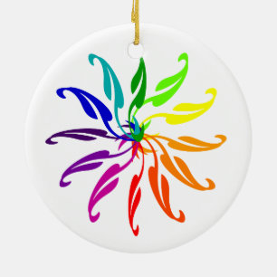 Ornement - Feuilles de roulette couleur