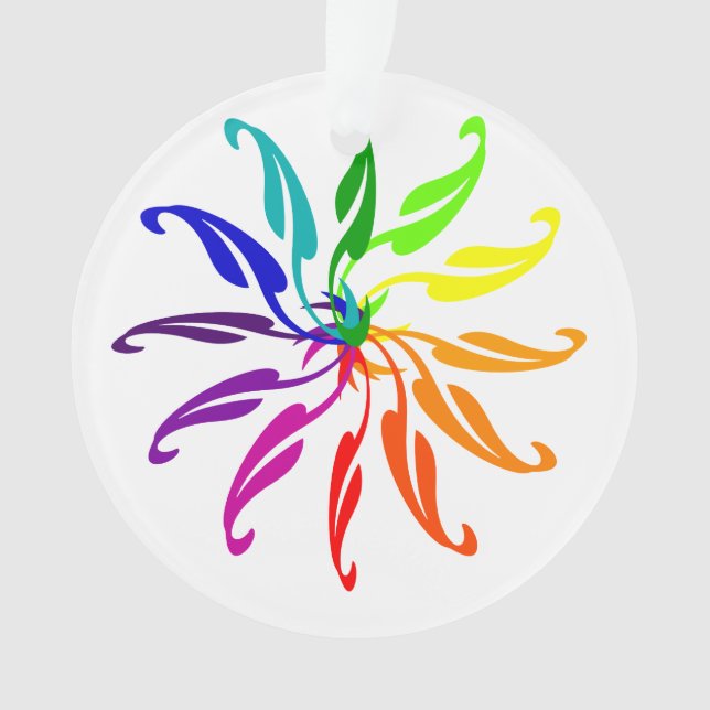 Ornement - Feuilles de roulette couleur (devant)