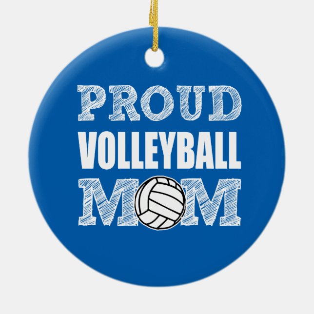 Ornement fier de maman de volleyball (Dos)
