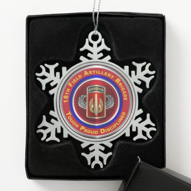 Ornement Flocon De Neige 18e brigade Artillery  (Boîte)