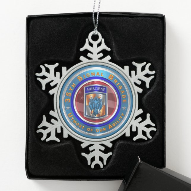ORNEMENT FLOCON DE NEIGE 35E BRIGADE SIGNAL (Boîte)