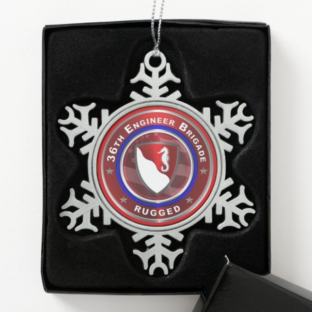 Ornement Flocon De Neige 36e BRIGADE D'INGÉNIEUR (Boîte)