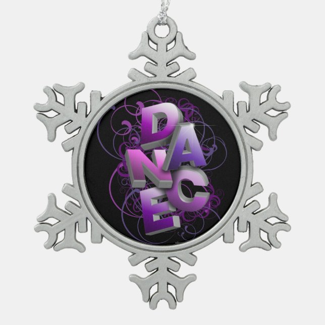 Ornement Flocon De Neige 3D Dance (Devant)