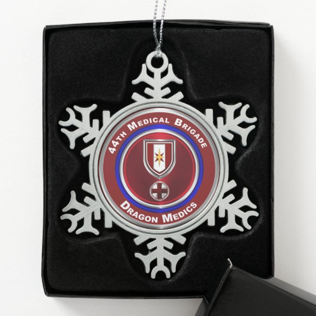 Ornement Flocon De Neige 44e Brigade Médicale Keepsaké (Boîte)