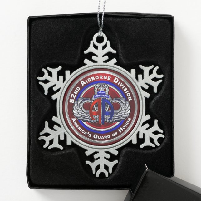 Ornement Flocon De Neige 82e division aéroportée  (Boîte)