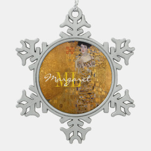 Ornement Flocon De Neige Adele, Lady in Gold de Gustav Klimt, Monogrammé