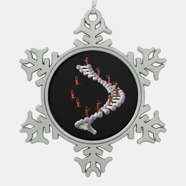 Ornement Flocon De Neige ADN : L'évolution de Darwin (Devant)
