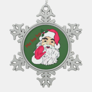 Ornement Flocon De Neige Agitation vintage santa claus