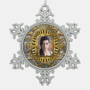 Ornement Flocon De Neige Ajouter Votre Image Fléau De Neige Baroque