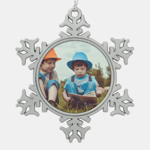 Ornement Flocon De Neige AJOUTER VOTRE TEXTE PHOTO NOËL Ceram