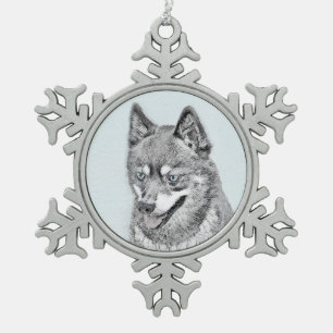 Ornement Flocon De Neige Alaskan Klee Kai Peinture - Cute Original Chien Ar