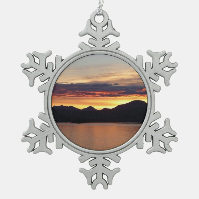 Ornement Flocon De Neige Alaskan Sunset I Belle photographie Alaska (Devant)