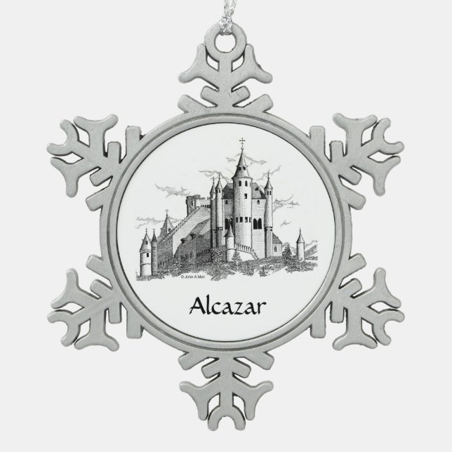 Ornement - Flocon de neige - Alcazar - Château (Devant)